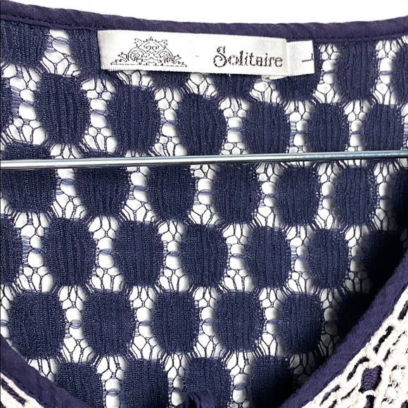 Solitaire Crochrt Purple Blouse - Picture 3 of 7